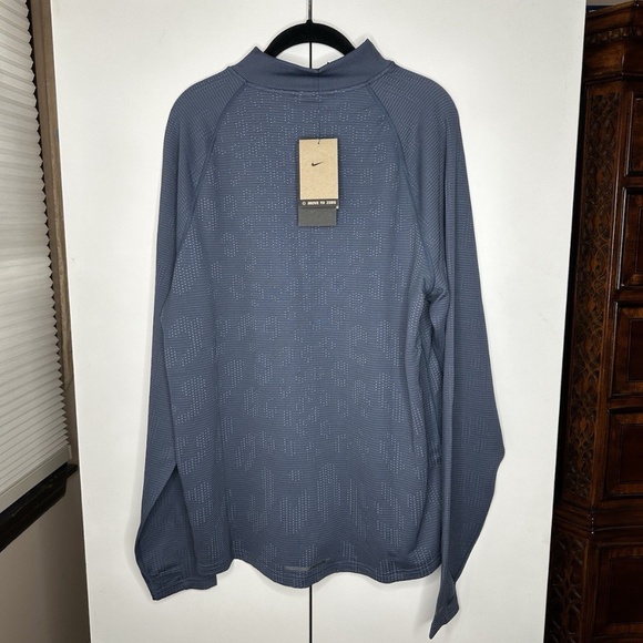 Nike Pinnacle Running Division 1/2 Zip Long Sleeve Blue FZ1121-437 Mens Sz Large - Picture 2 of 3